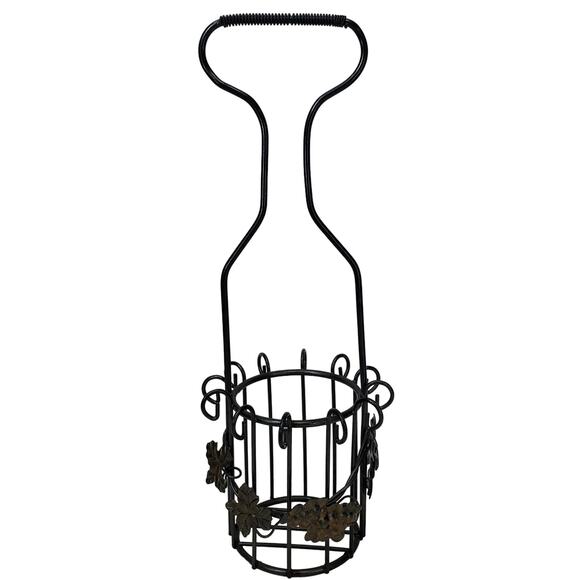 Grape Vine Barware Bottle Wire Caddy Basket Carrier Holder Display Decor Vtg - Picture 2 of 8